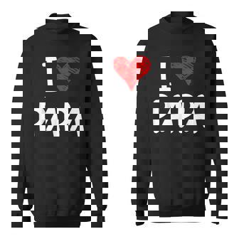 私はパパ 最高 お父さん 父 息子 娘 衣装 ハートが大好きです I Love Papa スウェットシャツ - Kawaiitshirt