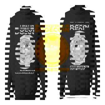 私は面白い暗号通貨のユーモアの前にドージコインに投資しました スウェットシャツ - Kawaiitshirt