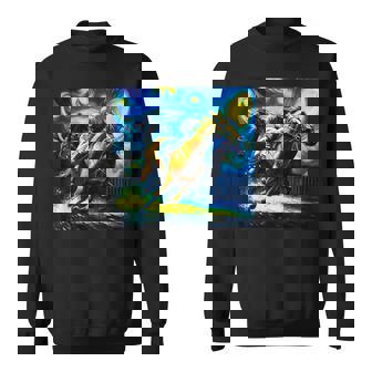 競馬 馬tシャツ おもしろ ウマ レース 馬 乗馬 競馬 面白いtシャツ メンズ グッズ ネタ 大人 男性 ゴッホ スウェットシャツ - Kawaiitshirt