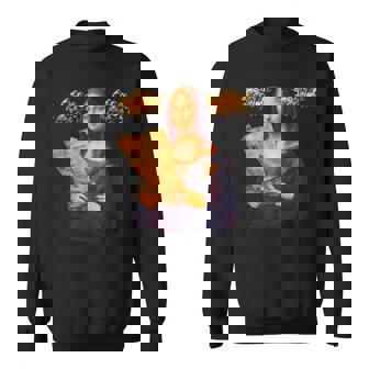 競馬 馬tシャツ モナリザ おもしろ ウマ レース 馬 乗馬 競馬 面白いtシャツ メンズ グッズ ネタ 大人 男性 スウェットシャツ - Kawaiitshirt