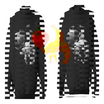 筋肉バナナリフティングジャイアントアップル スウェットシャツ - Kawaiitshirt