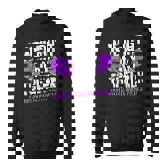 線維筋痛症啓発 パープルリボン We Fightonly Together スウェットシャツ - Kawaiitshirt