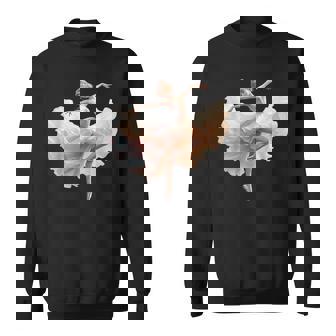 美しいバレリーナガール ダンシングバレエ水彩画 スウェットシャツ - Kawaiitshirt