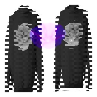 美しいパープルカラーの朝顔フラワーカットアウト スウェットシャツ - Kawaiitshirt