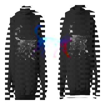 美的シルエット 星 宇宙 銀河 猫 スウェットシャツ - Kawaiitshirt