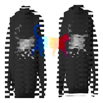 美的シルエット芸術的水彩猫 スウェットシャツ - Kawaiitshirt