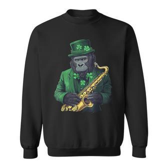 聖パトリックの日 ゴリラサックス スウェットシャツ - Kawaiitshirt