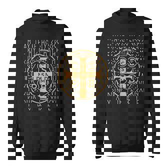 聖ベネディクト勲章 キリスト教の祈り スウェットシャツ - Kawaiitshirt