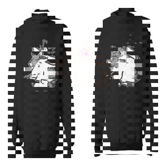 肉球を見せる猫ちゃん キジ白猫 猫好き 動物 かわいい おもしろ ネタ スウェットシャツ - Kawaiitshirt