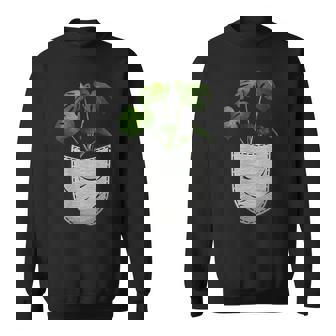 胸ポケットにモンステラ スウェットシャツ - Kawaiitshirt