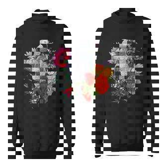 花と蝶とヨウム スウェットシャツ - Kawaiitshirt