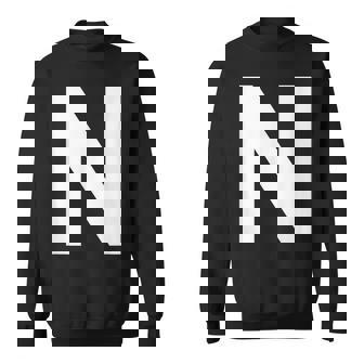 英文字 N 大文字 アルファベット モノグラム イニシャル Abc スウェットシャツ - Kawaiitshirt