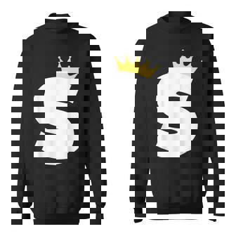 英文字 大文字 アルファベット モノグラム イニシャル キング クイーン クラウン スウェットシャツ - Kawaiitshirt