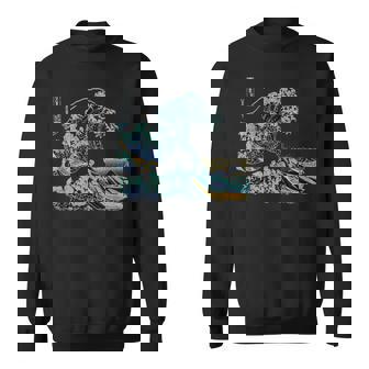 葛飾 北斎 神奈川沖浪裏 有名なヴィンテージアート スタイリッシュ Great Wave Hokusaitylish スウェットシャツ - Kawaiitshirt