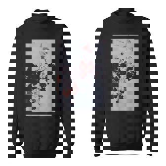 葛飾北斎作 ハイビスカスとスズメ スウェットシャツ - Kawaiitshirt