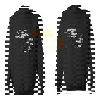 葛飾北斎作「ハイビスカスとスズメ」1830 スウェットシャツ - Kawaiitshirt