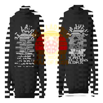 虫だらけの世界でてんとう虫になろう レトロなてんとう虫 スウェットシャツ - Kawaiitshirt