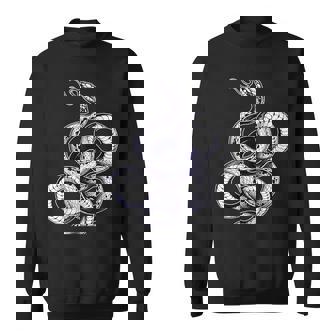 蛇蛇スリザリングブラックワーク スウェットシャツ - Kawaiitshirt