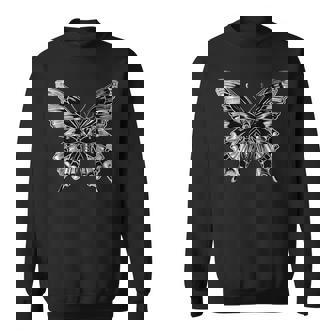 蝶 蝶の翅 蝶 昆虫 蝶 スウェットシャツ - Kawaiitshirt