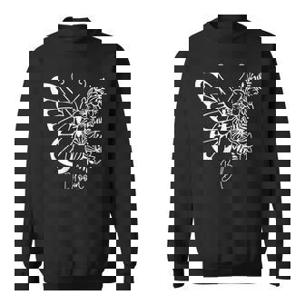 蝶と花、熱帯の花と蝶 スウェットシャツ - Kawaiitshirt