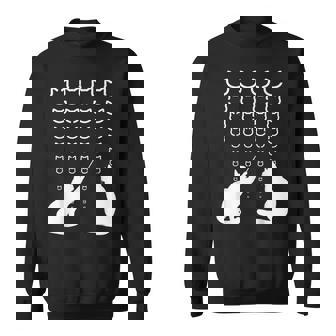 視力検査 猫の視力検査 おもしろ ネコ ねこ動物 シルエット モノトーン 白黒 黒猫 猫好き 猫の飼い主 スウェットシャツ - Kawaiitshirt