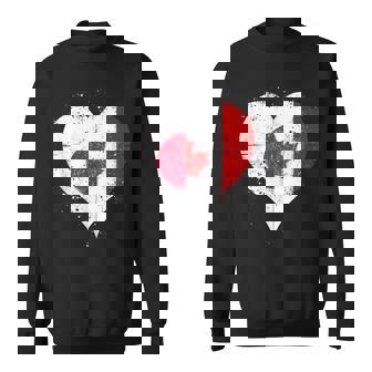 誇り高き日系カナダ人を想うビンテージスタイルのクールなカナダ国旗と日本国旗 スウェットシャツ - Kawaiitshirt