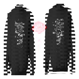 赤いバラ 花 ボタニスト 庭 花 バラ スウェットシャツ - Kawaiitshirt