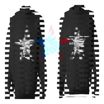 赤白と青 タイダイ 星 スウェットシャツ - Kawaiitshirt