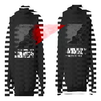 赤黒アナーキーフラッグtシャツ スウェットシャツ - Kawaiitshirt