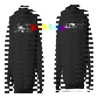 遊び好きなレインボーキャット Lgbtq プライド 楽しい スウェットシャツ - Kawaiitshirt