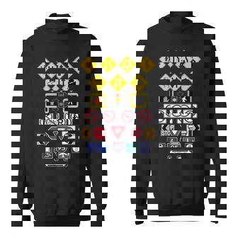 道路標識、警告標識 スウェットシャツ - Kawaiitshirt