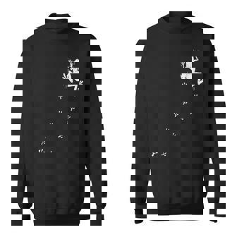 野生動物 足跡 水陸両用 カエル 熱帯雨林 カエル スウェットシャツ - Kawaiitshirt