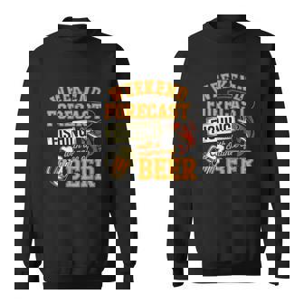 釣り人のための面白い釣りとビールの週末予報 スウェットシャツ - Kawaiitshirt