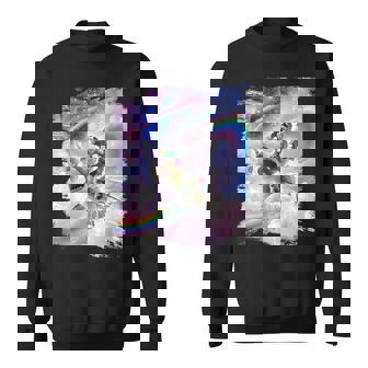 銀河 宇宙飛行士 猫 乗馬 虹 シャーク スウェットシャツ - Kawaiitshirt