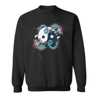 陰陽 太極竜デザイン 瞑想用 太極拳 スウェットシャツ - Kawaiitshirt