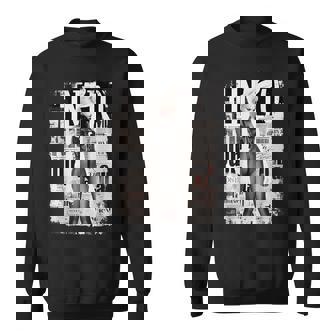 雑誌の表紙ヴィンテージガールバニーコラージュセクシーモデルピンナップ スウェットシャツ - Kawaiitshirt