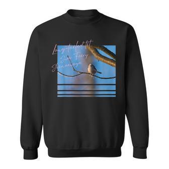 雪の妖精 北海道 日本の小鳥 青空 写真 スウェットシャツ - Kawaiitshirt