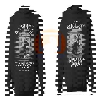 電源を切ってオンにしてみましたか猫が大好きなitコンピューター スウェットシャツ - Kawaiitshirt