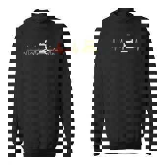 電車 Ecg ハートライン 鉄道ファン スウェットシャツ - Kawaiitshirt