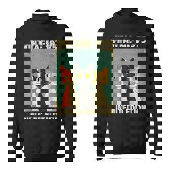 面白い 50歳 ギフト ヴィンテージ 1975 猫好き 50歳の誕生日 スウェットシャツ - Kawaiitshirt