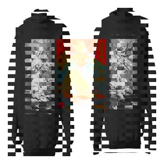 面白い かわいい 和食 アニメ アート スフィンクス 猫 寿司 シェフ スウェットシャツ - Kawaiitshirt