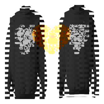 面白い ラバーダック ギフト メンズ レディース クールラバー アヒル ハート スウェットシャツ - Kawaiitshirt