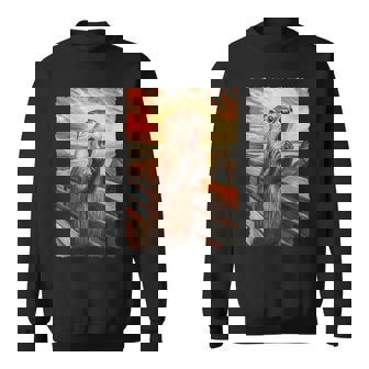 面白い レトロ ムンク 悲鳴 芸術的 絵画 パロディ カワウソ 恋人 スウェットシャツ - Kawaiitshirt