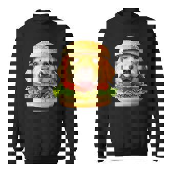 面白いtシャツ ゴールデンレトリバー 犬 ハンバーガー メンズ グッズ かわいい おもしろ 面白い 服 ネタ スウェットシャツ - Kawaiitshirt