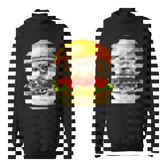 面白いtシャツ シーズー 犬 ハンバーガー メンズ 犬好き グッズ かわいい おもしろ 面白い 服 ネタ スウェットシャツ - Kawaiitshirt