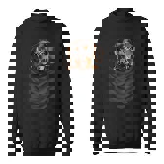 面白いtシャツ ダックスフンド ポケット イヌ わんこ メンズ 犬好き グッズ おもしろ 面白い 服 ネタ スウェットシャツ - Kawaiitshirt