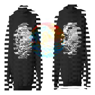 面白いtシャツ トイプードル イヌ メンズ 犬好き グッズ かわいい おもしろ 面白い 服 ネタ サーフィン スウェットシャツ - Kawaiitshirt