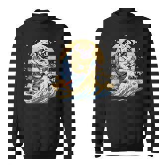 面白いtシャツ パグ 浮世絵 イヌ わんこ メンズ 犬好き グッズ おもしろ 面白い 服 ネタ わんこ スウェットシャツ - Kawaiitshirt