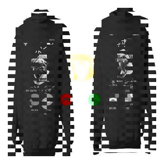 面白いtシャツ パグ 着信 イヌ わんこ メンズ 犬好き グッズ かわいい おもしろ 面白い 服 ネタ スウェットシャツ - Kawaiitshirt