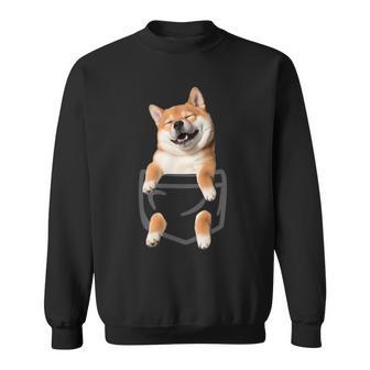 面白いtシャツ 柴犬 ポケット イヌ わんこ メンズ 犬好き グッズ かわいい おもしろ 面白い 服 ネタ スウェットシャツ - Kawaiitshirt